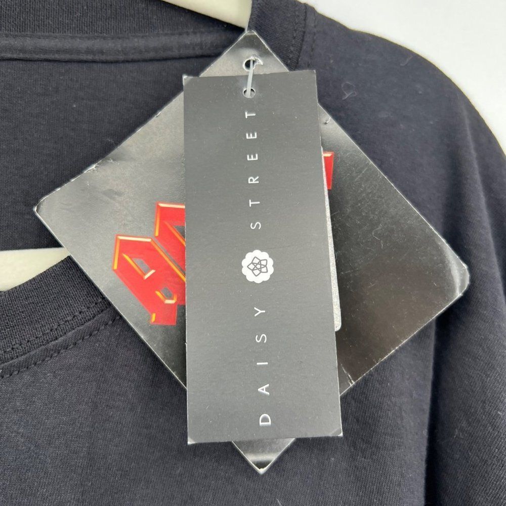 NWT AC DC Short Sleeve Cotton T Shirt By Daisy Street Black Size 20/22 NWT - Picture 3 of 7